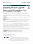 Research paper thumbnail of Secukinumab leads to shifts from stage-based towards response-based disease clusters- Comparative data from very early and established psoriatic arthritis