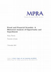 Research paper thumbnail of Fraud and Financial Scandals: A Historical Analysis of Opportunity and Impediment