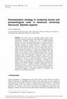 Research paper thumbnail of Domestication strategy in rendering lexical and phraseological units in American university discourse: Stylistic aspects