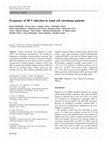 Research paper thumbnail of Frequency of HCV infection in renal cell carcinoma patients