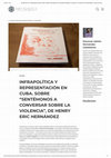 Research paper thumbnail of "Infrapolítica y representación en Cuba. Sobre 'Sentémonos a conversar sobre la violencia'". Por Donovan Adrián Hernández Castellanos. En Artishock, 2021