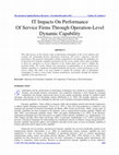 Research paper thumbnail of IT Impacts On Performance Of Service Firms Through Operation-Level Dynamic Capability