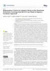 Research paper thumbnail of Regeneration Criteria for Adaptive Reuse of the Waterfront Ecosystem: Learning from the US Case Study to Improve European Approach