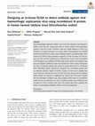 Research paper thumbnail of Designing an in‐house ELISA to detect antibody against viral haemorrhagic septicaemia virus using recombinant N protein in Iranian farmed rainbow trout ( Oncorhynchus mykiss )