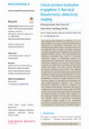 Research paper thumbnail of Critical curvature localization in graphene. II. Non-local flexoelectricity–dielectricity coupling