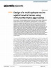 Research paper thumbnail of Design of a multi-epitope vaccine against cervical cancer using immunoinformatics approaches