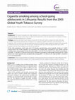 Research paper thumbnail of Cigarette smoking among school-going adolescents in Lithuania: Results from the 2005 Global Youth Tobacco Survey