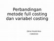 Research paper thumbnail of Perbedaan metode full costing dan variabel costing