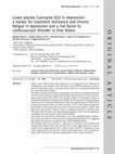 Research paper thumbnail of Lower plasma Coenzyme Q10 in depression: a marker for treatment resistance and chronic fatigue in depression and a risk factor to cardiovascular disorder in that illness