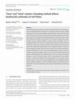 Research paper thumbnail of How" and "what" matters: Sampling method affects biodiversity estimates of reef fishes