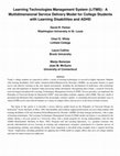 Research paper thumbnail of Learning Technologies Management System (LiTMS): A Multidimensional Service Delivery Model for College Students with Learning Disabilities and ADHD