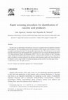 Research paper thumbnail of Rapid screening procedures for identification of succinic acid producers