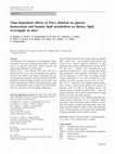 Research paper thumbnail of Time-dependent effects of Prkce deletion on glucose homeostasis and hepatic lipid metabolism on dietary lipid oversupply in mice