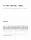 Research paper thumbnail of TODA DESCOBERTA SERÁ CASTIGADA