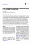 Research paper thumbnail of Review: Relationships between metabolism and neutrophil function in dairy cows in the peripartum period