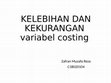 Research paper thumbnail of KELEBIHAN variabel costing