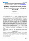 Research paper thumbnail of The Effect of Microfinance Service