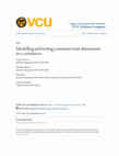 Research paper thumbnail of Modelling and testing consumer trust dimensions in e-commerce