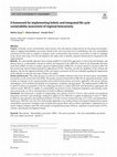 Research paper thumbnail of A framework for implementing holistic and integrated life cycle sustainability assessment of regional bioeconomy