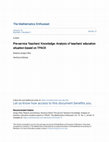 Research paper thumbnail of Pre-service Teachers' Knowledge: Analysis of teachers' education Pre-service Teachers' Knowledge: Analysis of teachers' education situation based on TPACK situation based on TPACK