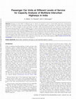 Research paper thumbnail of Passenger Car Units at Different Levels of Service for Capacity Analysis of Multilane Interurban Highways in India