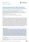 Research paper thumbnail of Machine learning approaches to identify and design low thermal conductivity oxides for thermoelectric applications