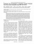 Research paper thumbnail of Production and Immobilization of Halophilic Invertase Produced from Honey Isolate Aspergillus niger EM77 (KF774181)