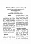 Research paper thumbnail of Mentoring for Women in Science: a case study