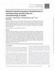 Research paper thumbnail of Research network emergence: Societal issues in nanotechnology and the center for nanotechnology in society