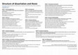 Research paper thumbnail of Structure of dissertation and thesis