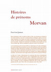 Research paper thumbnail of Histoire du prénom Morvan