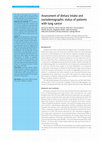 Research paper thumbnail of Assessment of dietary intake and sociodemographic status of patients with lung cancer