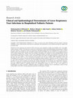 Research paper thumbnail of Clinical and Epidemiological Determinants of Lower Respiratory Tract Infections in Hospitalized Pediatric Patients