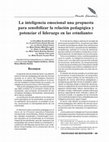 Research paper thumbnail of La inteligencia emocional una propuesta para sensibilizar la relación pedagógica y potenciar el liderazgo en las estudiantes