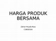 Research paper thumbnail of HARGA PRODUK BERSAMA