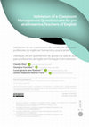 Research paper thumbnail of Validation of a Classroom Management Questionnaire for pre and Inservice Teachers of English