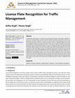 Research paper thumbnail of License Plate Recognition for Traffic Management