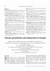 Research paper thumbnail of Climatic perturbation and urbanization in Senegal