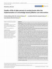 Research paper thumbnail of Quality of life of older persons in nursing homes after the implementation of a knowledge‐based palliative care intervention