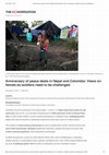 Research paper thumbnail of Anniversary of peace deals in Nepal and Colombia: Views on female ex-soldiers need to be challenged