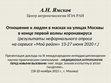 Research paper thumbnail of 2021 Презентация доклада: Отношение к людям в масках на улицах Москвы в конце первой волны коронавируса