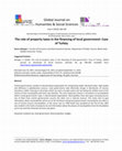 Research paper thumbnail of The role of property taxes in the financing of local government: Case of Turkey