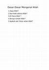 Research paper thumbnail of Dasar Dasar Mengenal Allah