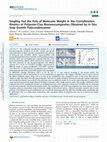 Research paper thumbnail of Singling Out the Role of Molecular Weight in the Crystallization Kinetics of Polyester/Clay Bionanocomposites Obtained by In Situ Step Growth Polycondensation