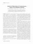 Research paper thumbnail of Analysis of minocycline as a countermeasure against acute radiation syndrome