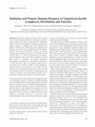 Research paper thumbnail of Radiation and primary immune response to lipopolysaccharide: lymphocyte distribution and function