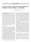 Research paper thumbnail of Long-term effects of low-dose proton radiation on immunity in mice: shielded vs. unshielded