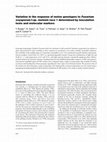 Research paper thumbnail of Variation in the response of melon genotypes to Fusarium oxysporum f.sp. melonis race 1 determined by inoculation tests and molecular markers