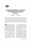 Research paper thumbnail of Retaining repatriates: The role of organizational support practices