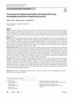 Research paper thumbnail of A framework for implementing holistic and integrated life cycle sustainability assessment of regional bioeconomy